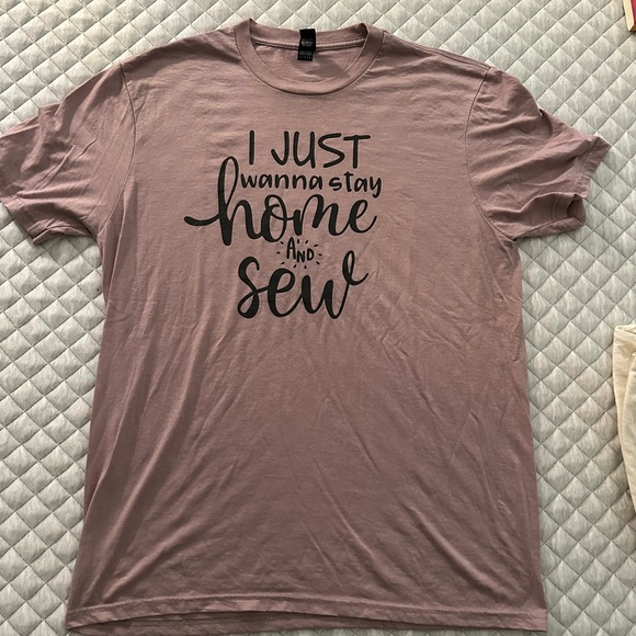 Women’s Graphic Tee - Home and Sew - Dusty Pink - Picture 1 of 2